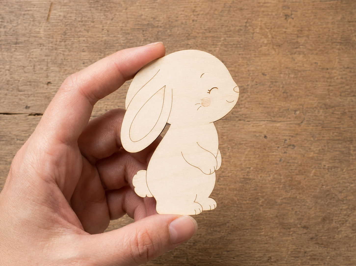 Wooden Rabbit Cutout
