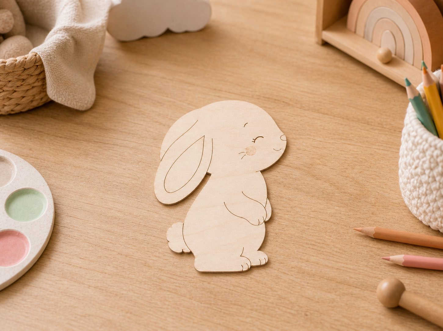 Wooden Rabbit Cutout - Image 6