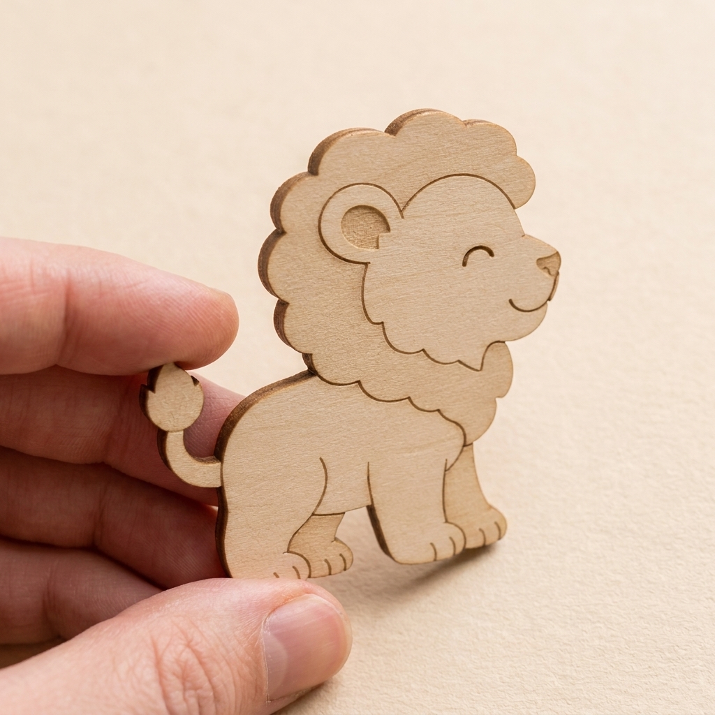 Wooden Lion Cutout