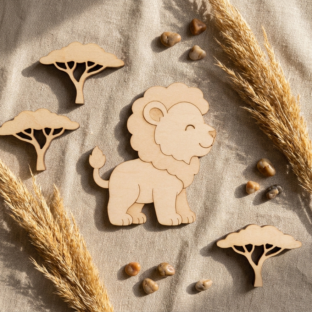 Wooden Lion Cutout - Image 5