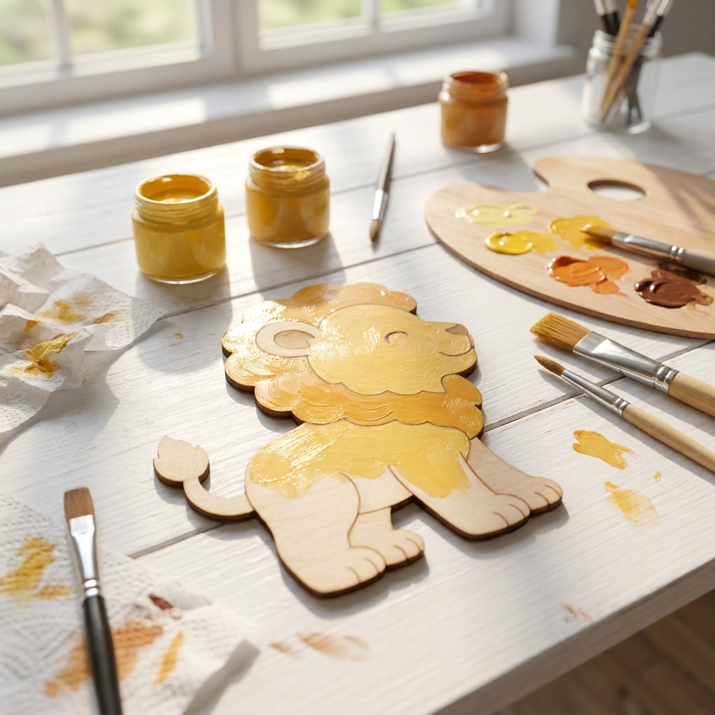 Wooden Lion Cutout - Image 6