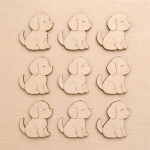 Unfinished Wooden Dog Cutout for Crafts