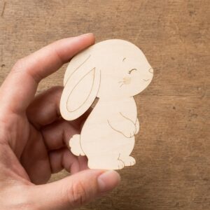 Cute Wooden Bunny Cutout