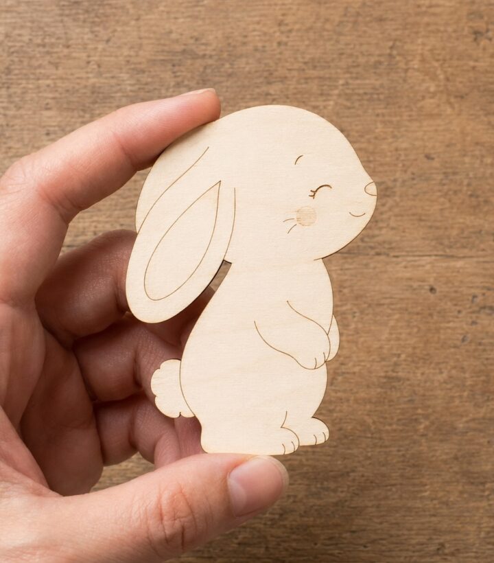 Cute Wooden Bunny Cutout