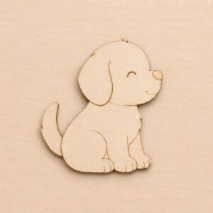 Cute Wooden Puppy Cutout