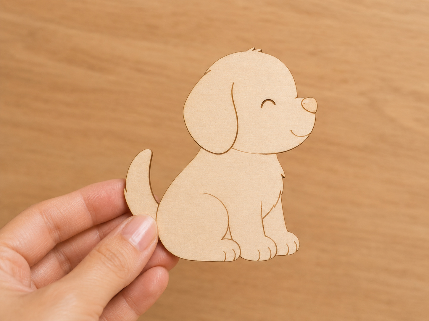Cute Wooden Puppy Cutout - Image 3