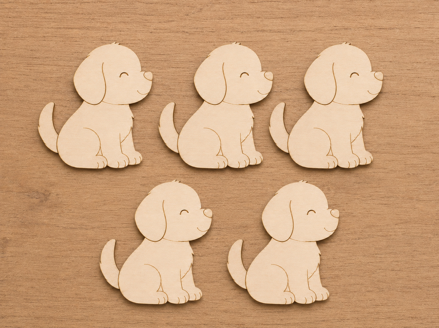 Cute Wooden Puppy Cutout - Image 5