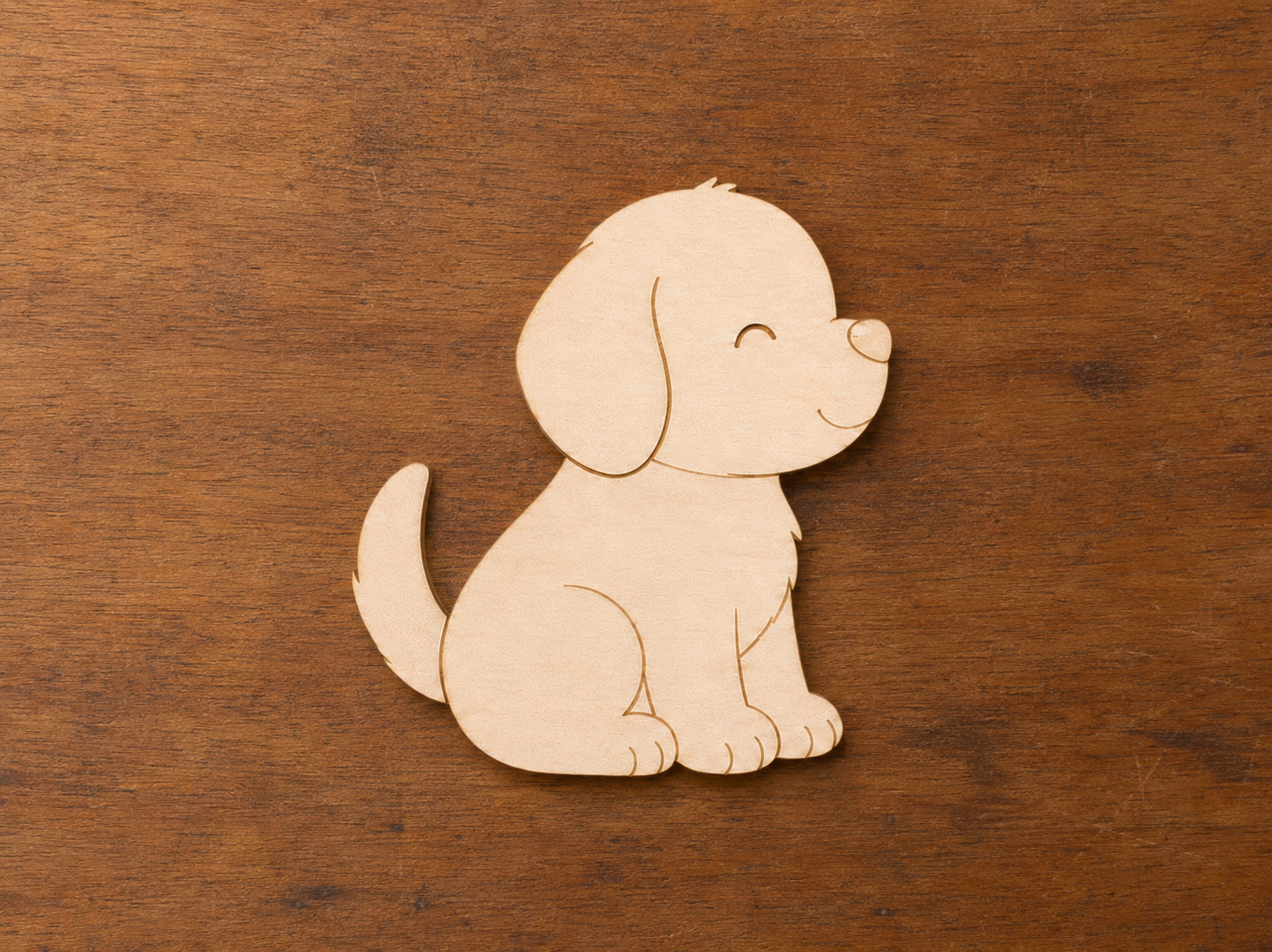 Cute Wooden Puppy Cutout - Image 6