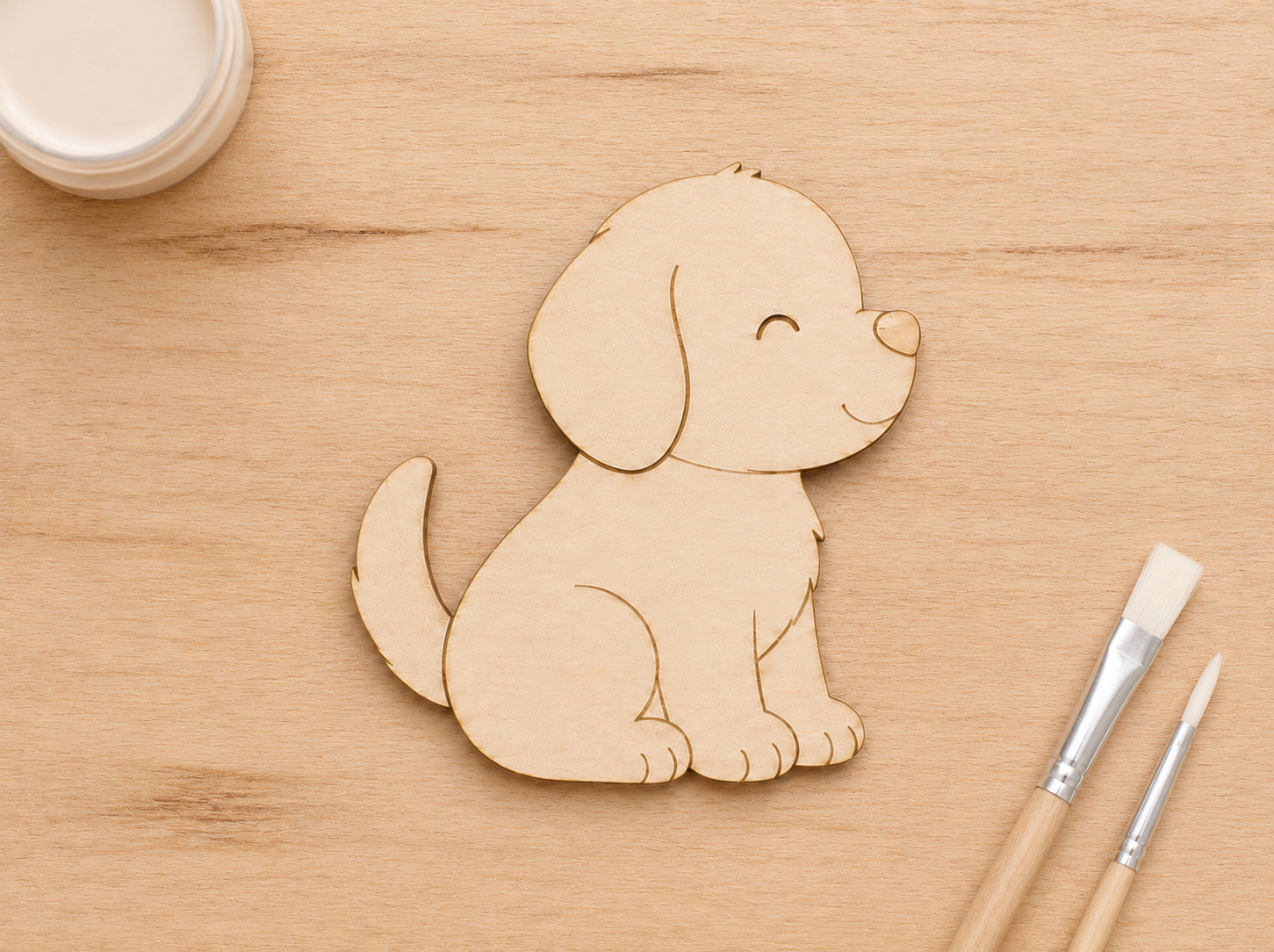 Cute Wooden Puppy Cutout - Image 7