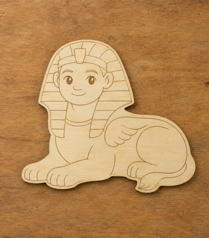 Cute Wooden Sphinx Cutout