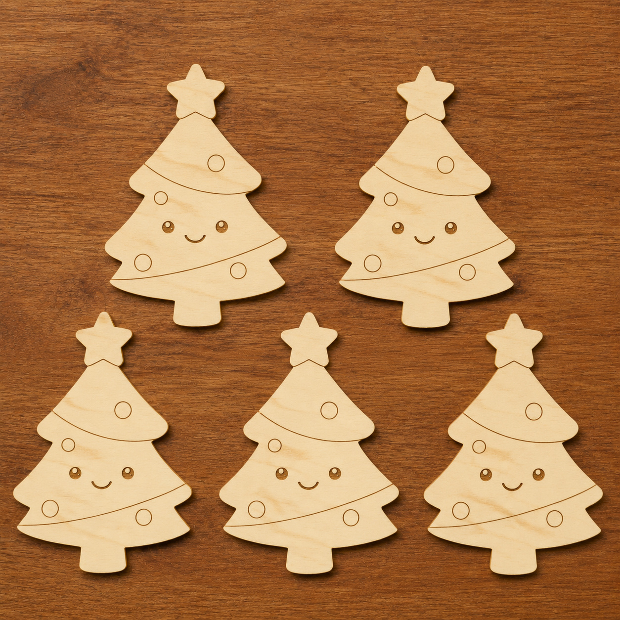 Cute Wooden Christmas Tree Cutout - Image 5