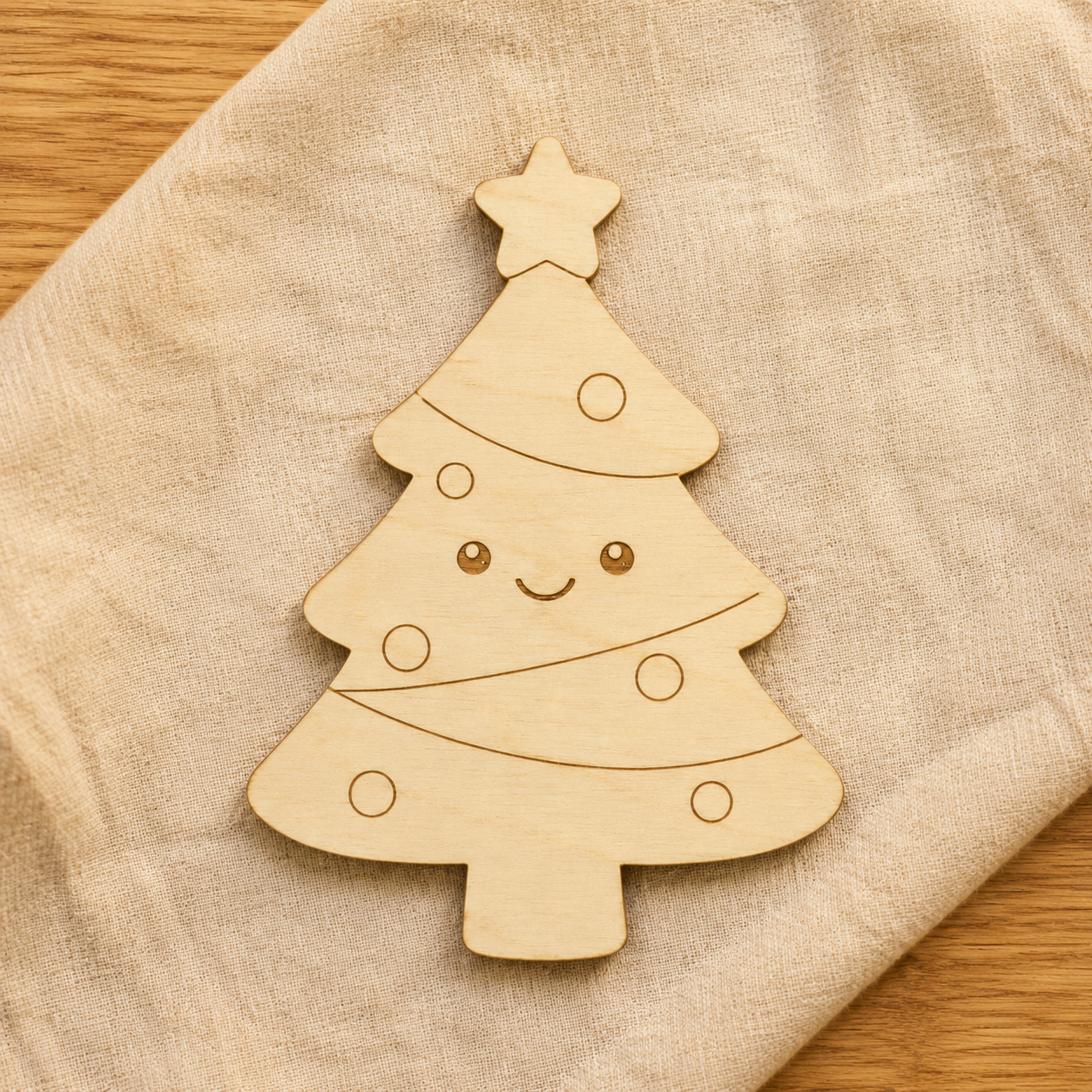 Cute Wooden Christmas Tree Cutout - Image 6