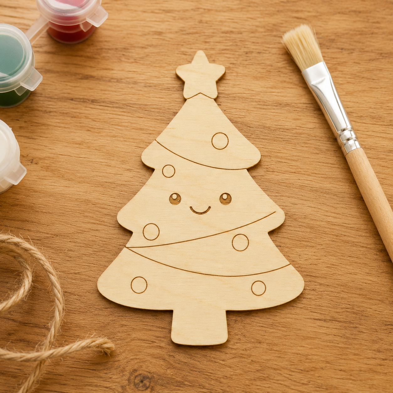 Cute Wooden Christmas Tree Cutout - Image 7