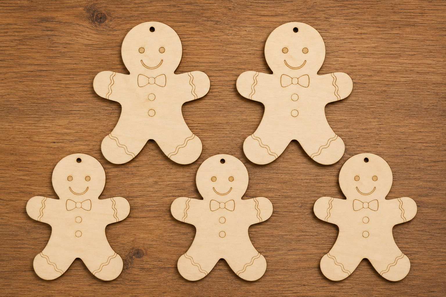 Wooden Gingerbread Man Cutout - Image 5