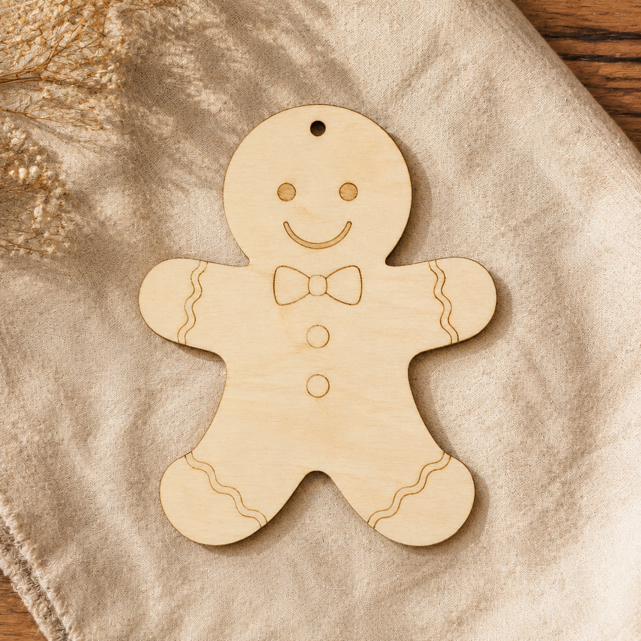 Wooden Gingerbread Man Cutout - Image 6