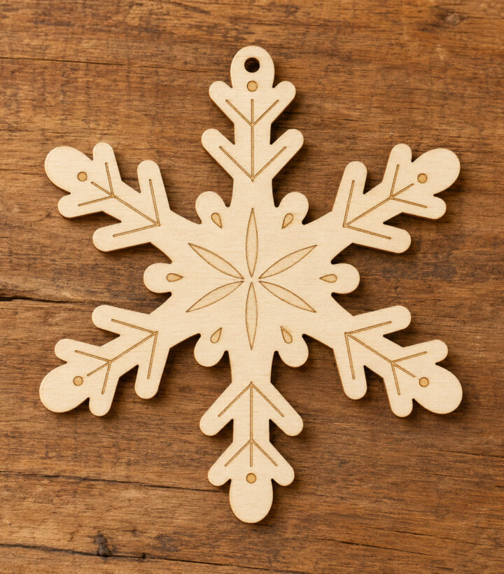 Wooden Snowflake Cutout