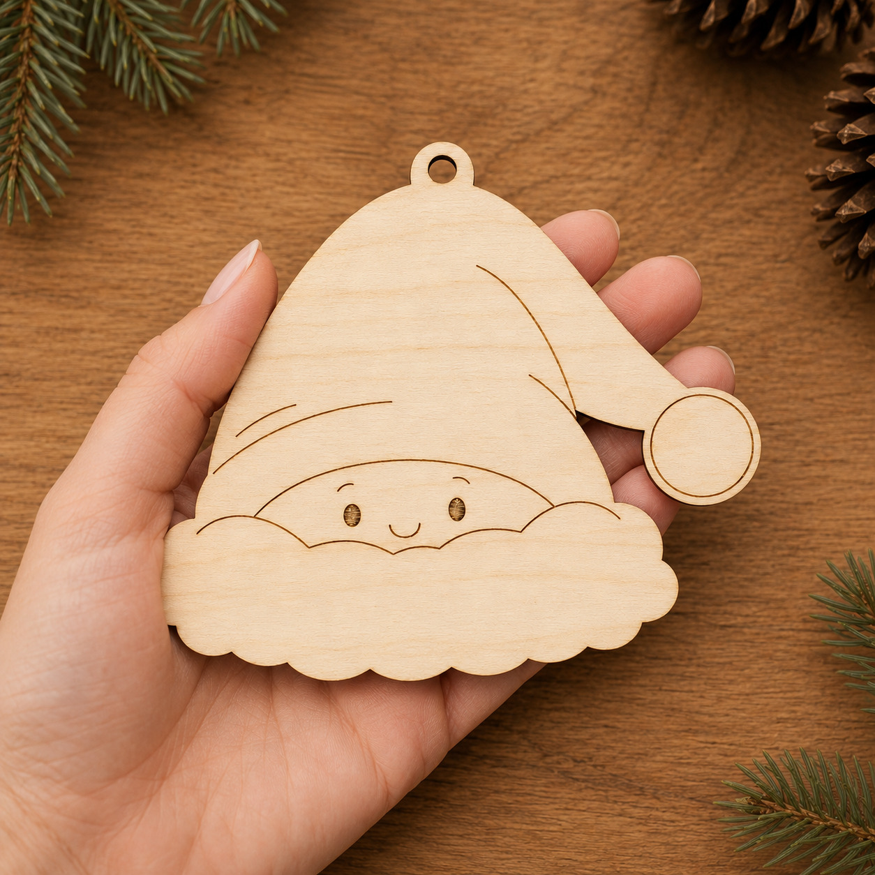 Wooden Santa Hat Cutout - Image 3