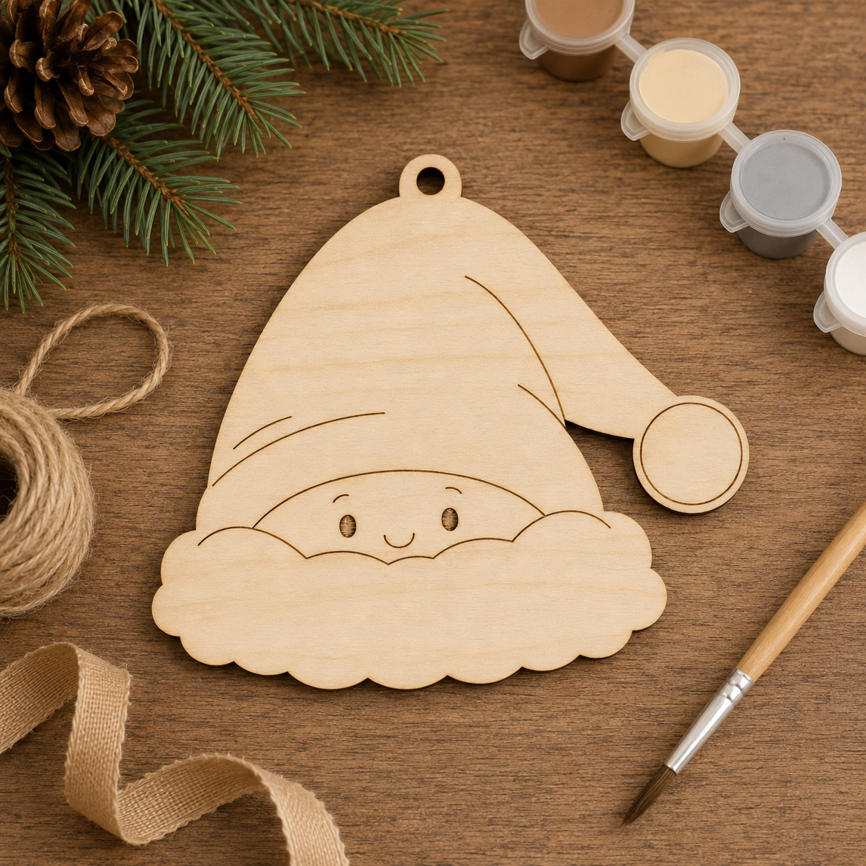 Wooden Santa Hat Cutout - Image 7