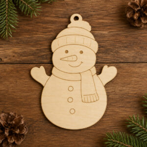 Wooden Snowman Cutout