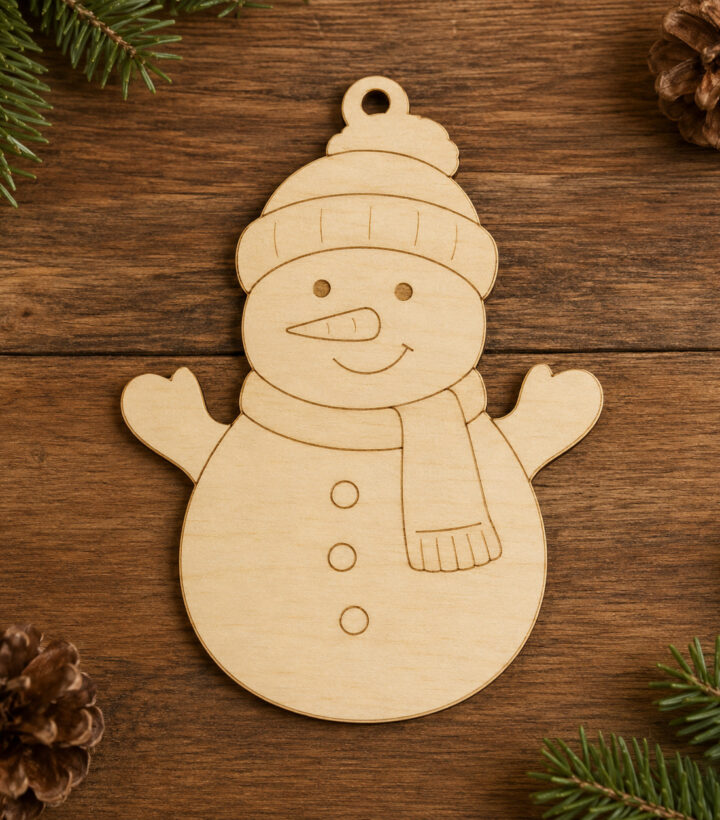 Wooden Snowman Cutout