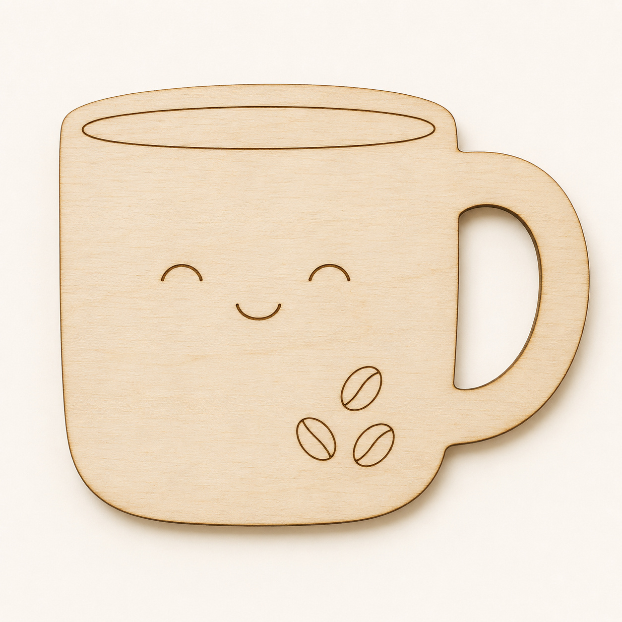 Wooden Coffee Mug Cutout