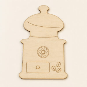 Wooden Vintage Coffee Grinder Cutout
