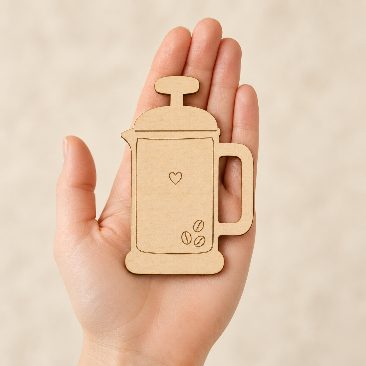 Wooden French Press Cutout - Image 3