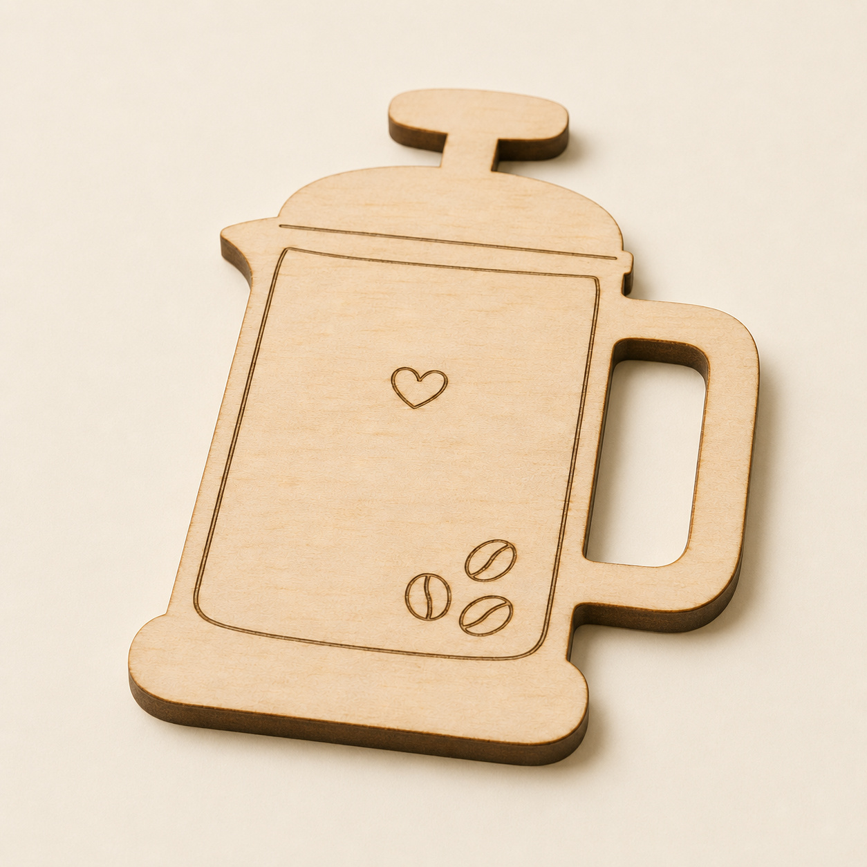 Wooden French Press Cutout - Image 4