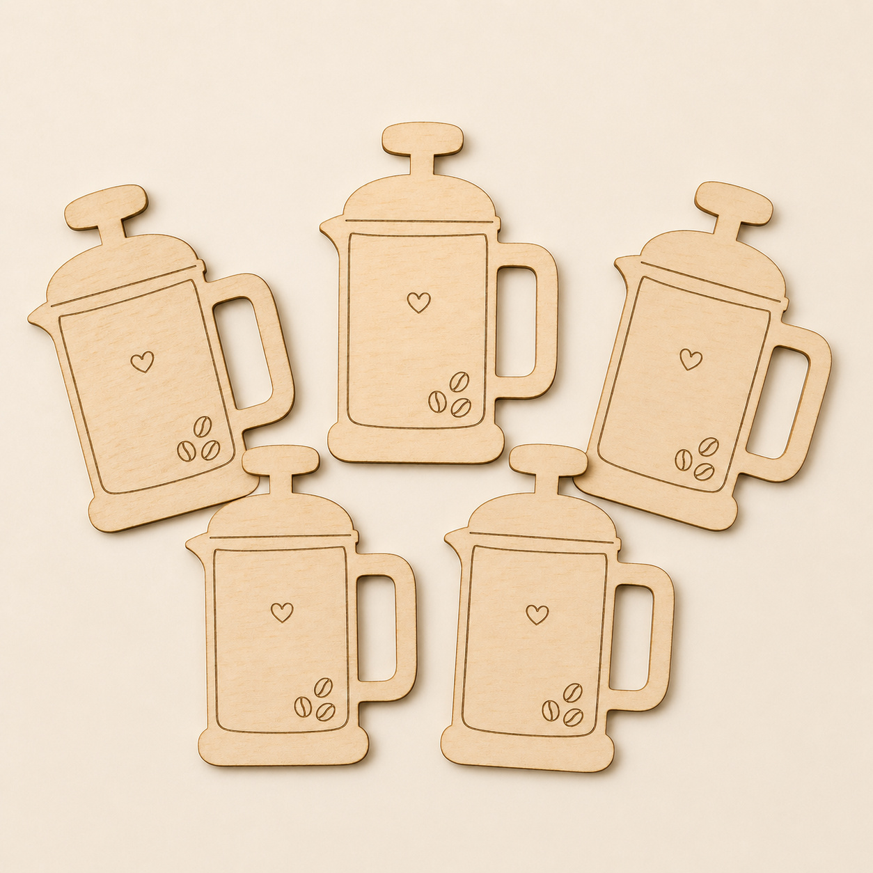 Wooden French Press Cutout - Image 5