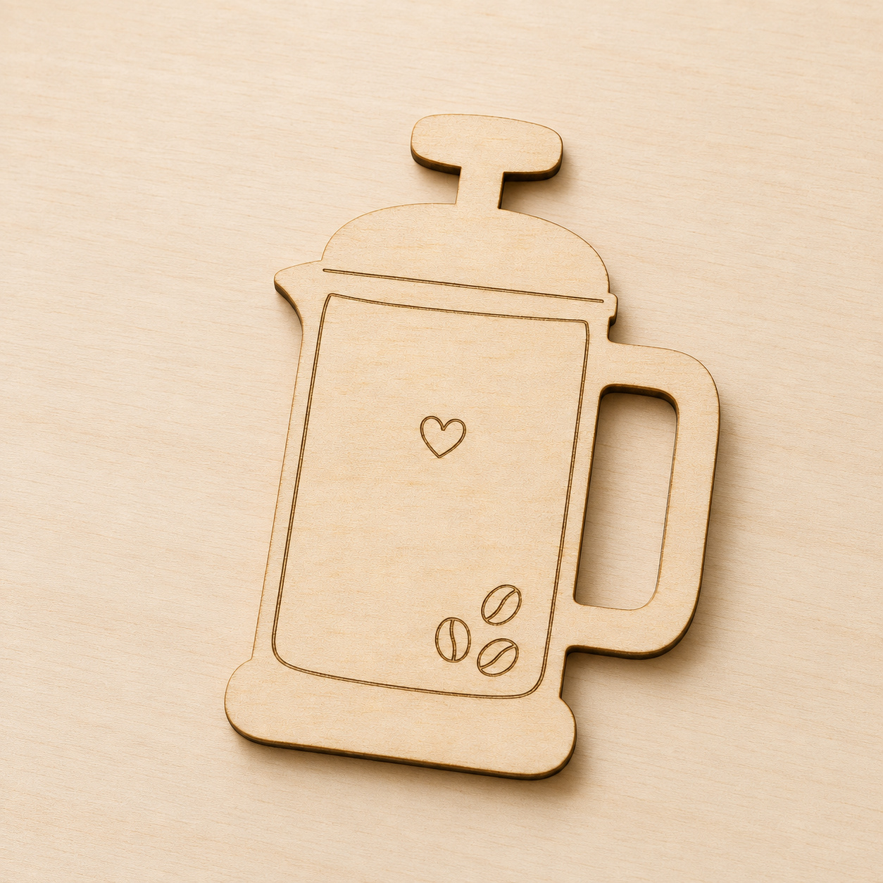 Wooden French Press Cutout - Image 6
