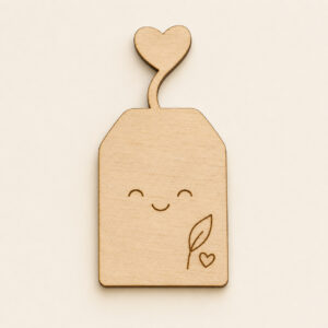 Wooden Tea Bag Cutout