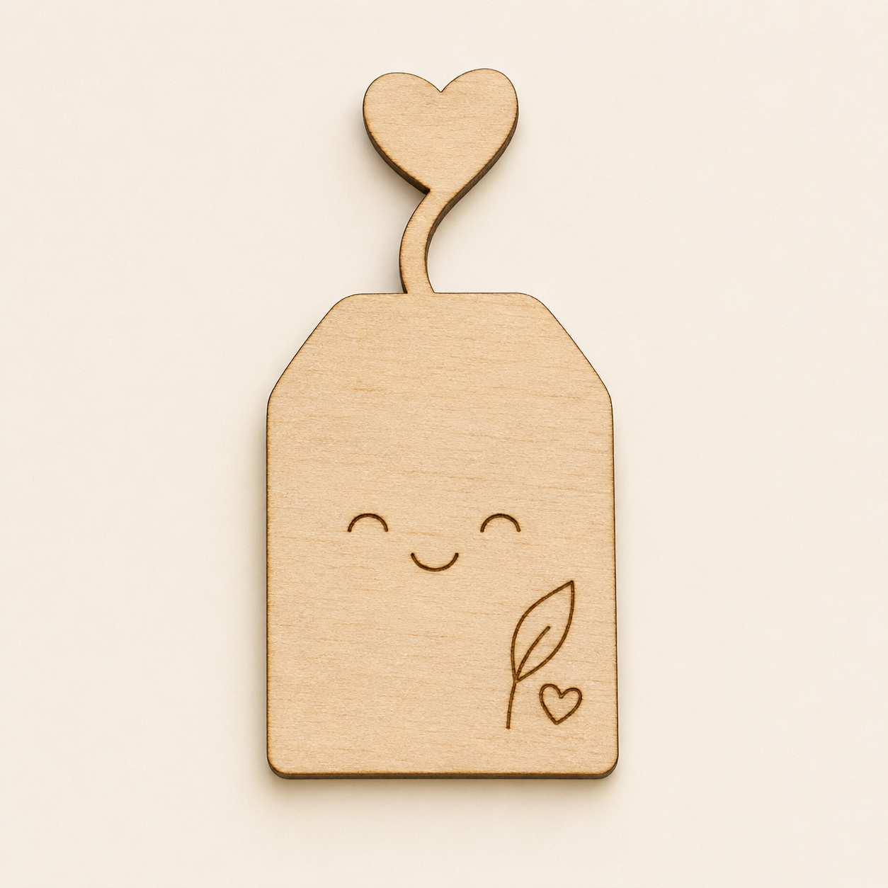 Wooden Tea Bag Cutout