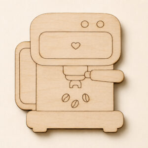 Wooden Espresso Machine Cutout