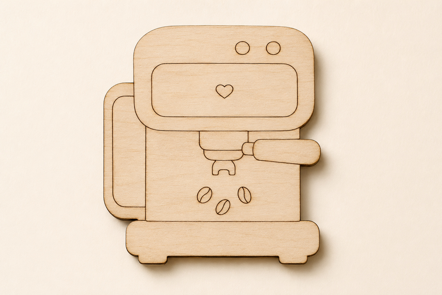 Wooden Espresso Machine Cutout