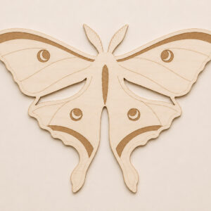 Wooden Luna Moth Cutout