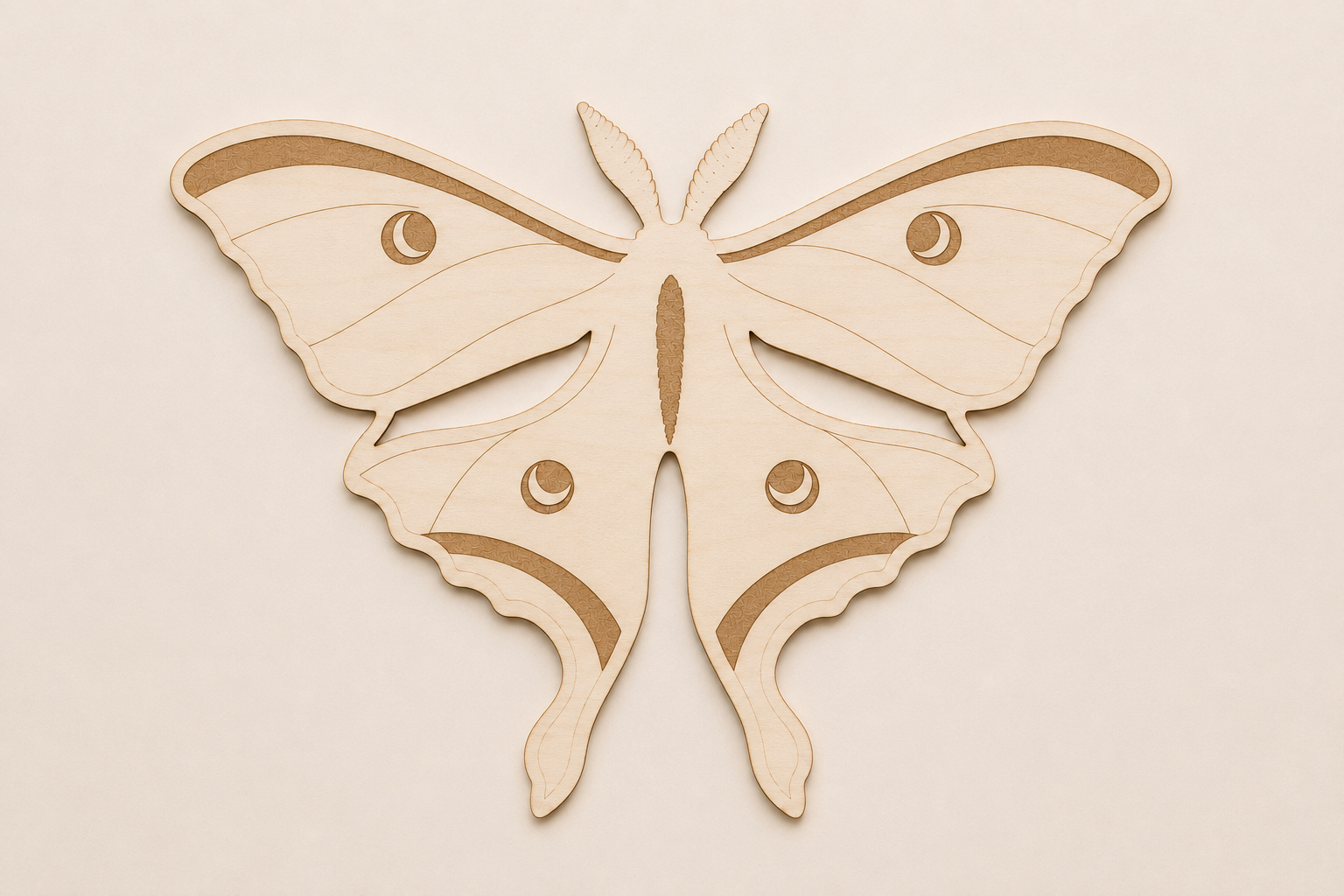 Wooden Luna Moth Cutout