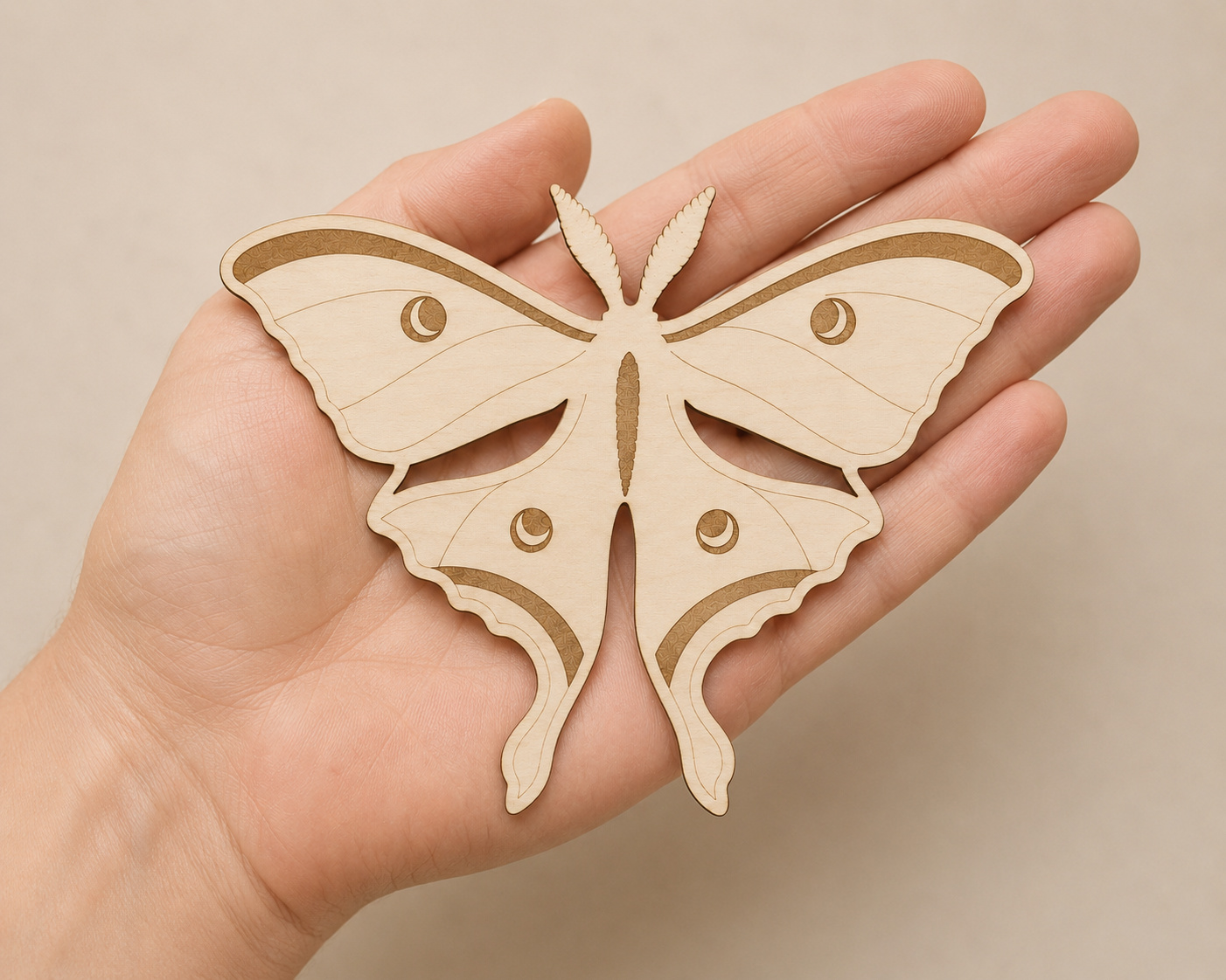 Wooden Luna Moth Cutout - Image 3