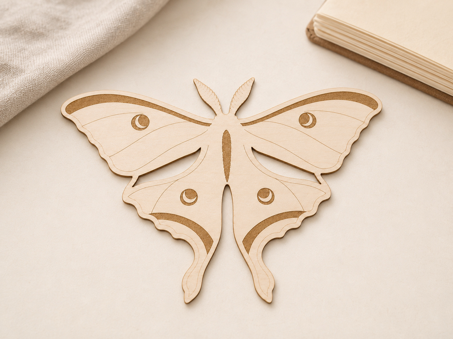 Wooden Luna Moth Cutout - Image 7