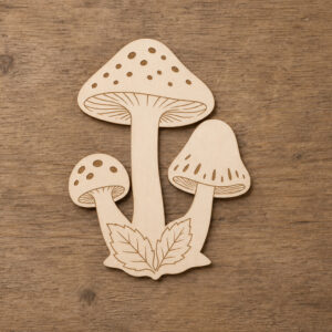 Wooden Mushroom Cluster Cutout