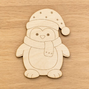 Wooden Christmas Penguin Cutout