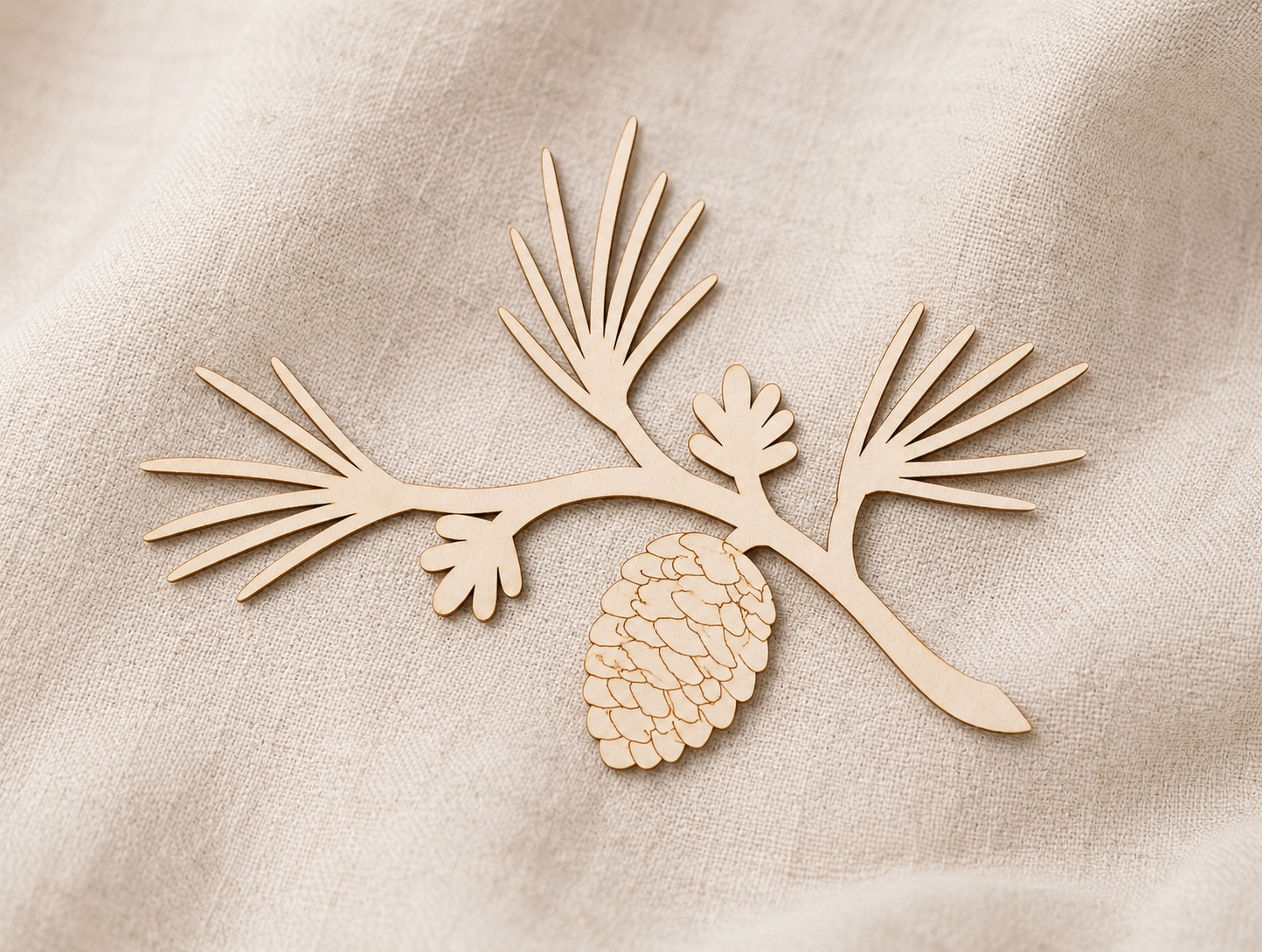 Wooden Pinecone Branch Cutout - Image 6