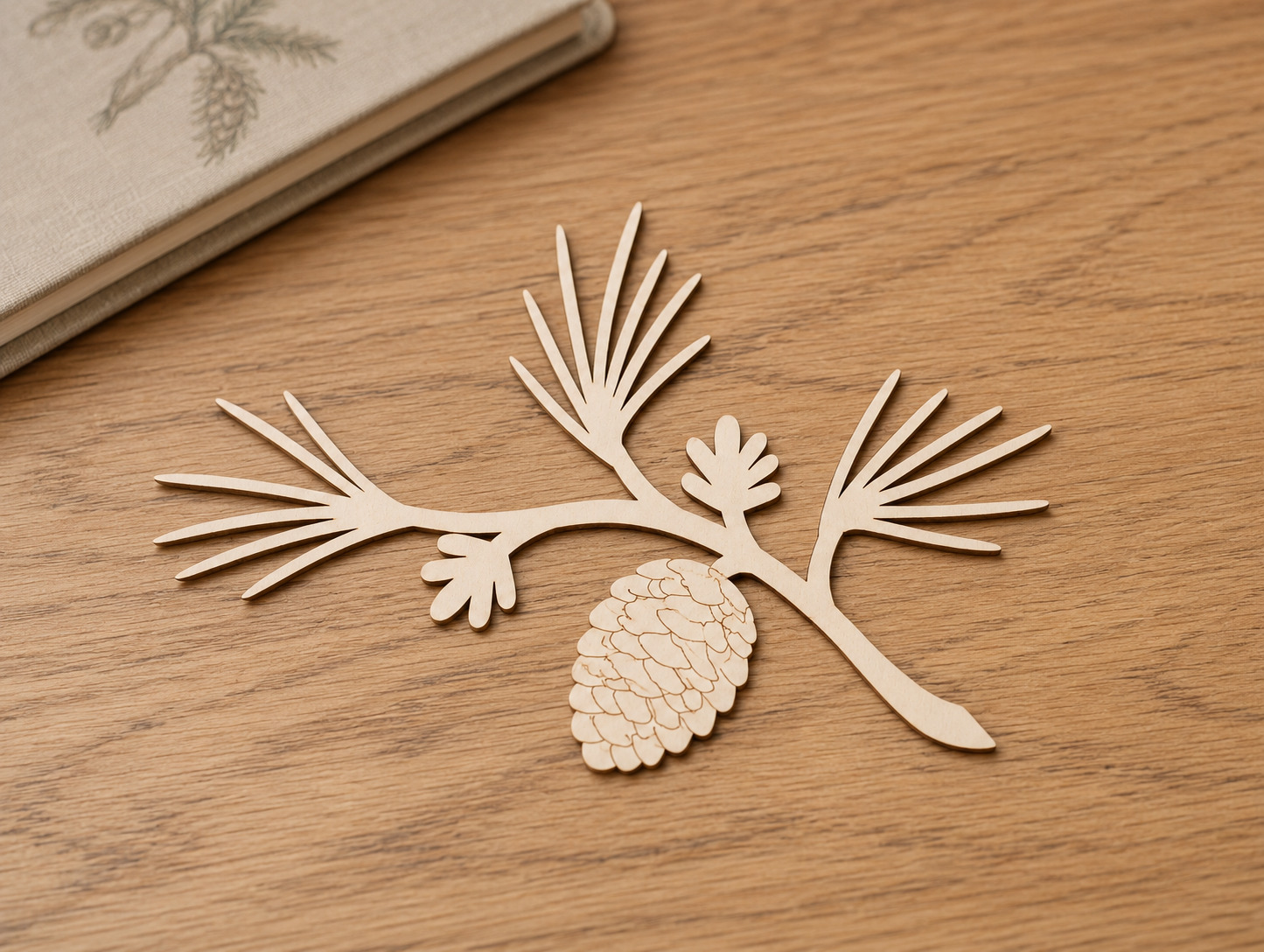Wooden Pinecone Branch Cutout - Image 7