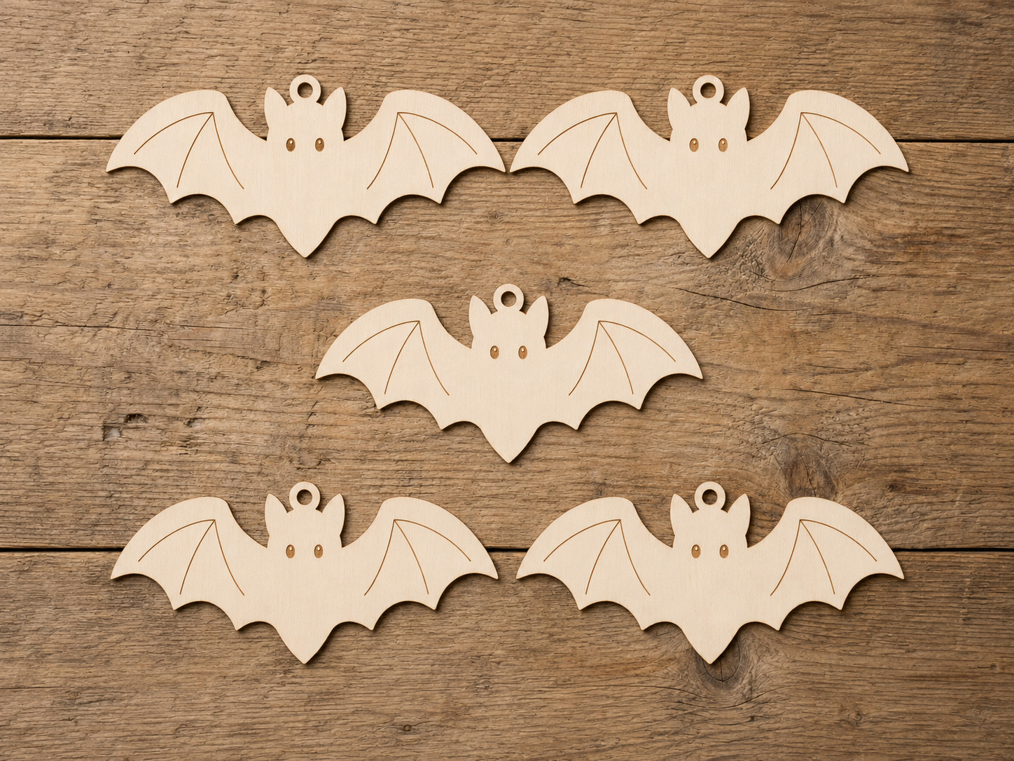 Wooden Bat Ornament Blank - Image 5