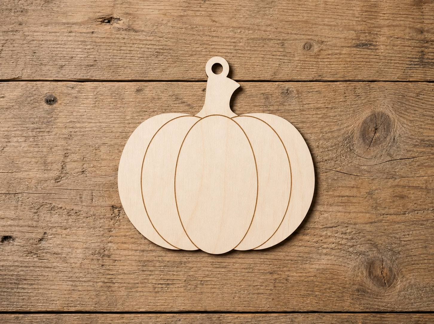 Wooden Pumpkin Ornament Blank
