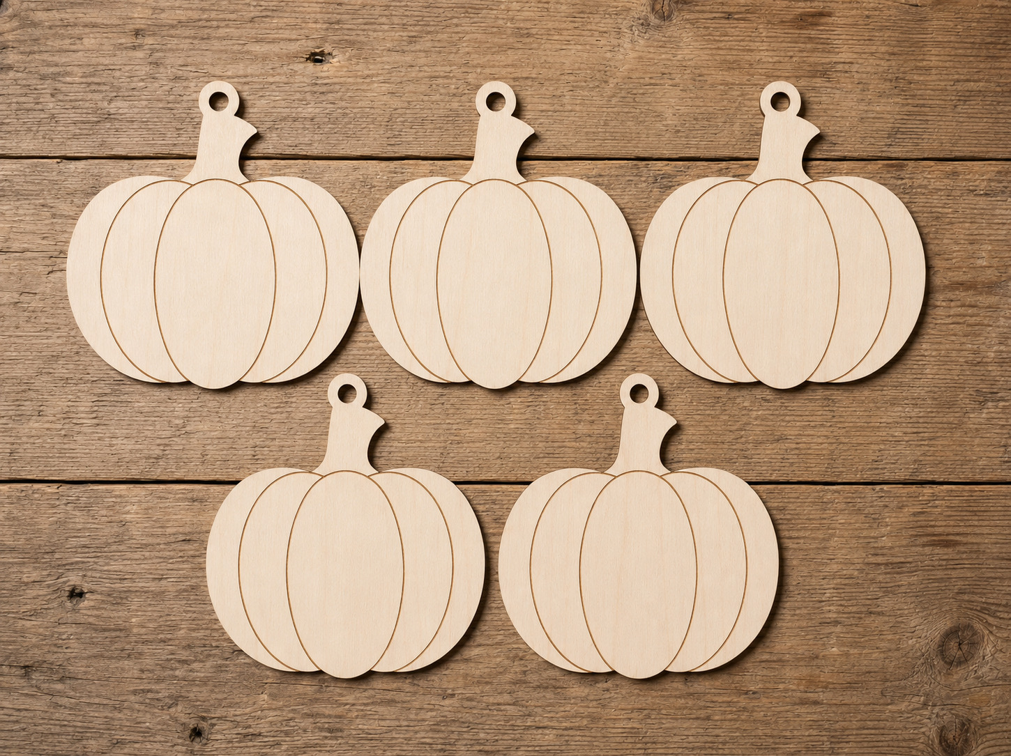 Wooden Pumpkin Ornament Blank - Image 5