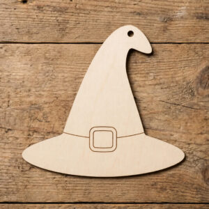 Wooden Witch Hat Ornament Blank