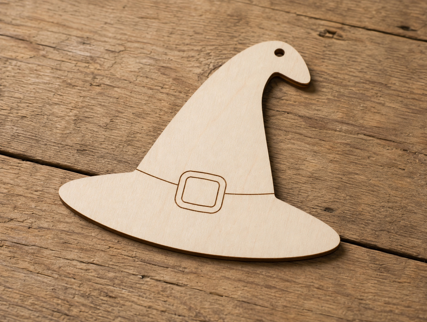 Wooden Witch Hat Ornament Blank - Image 4