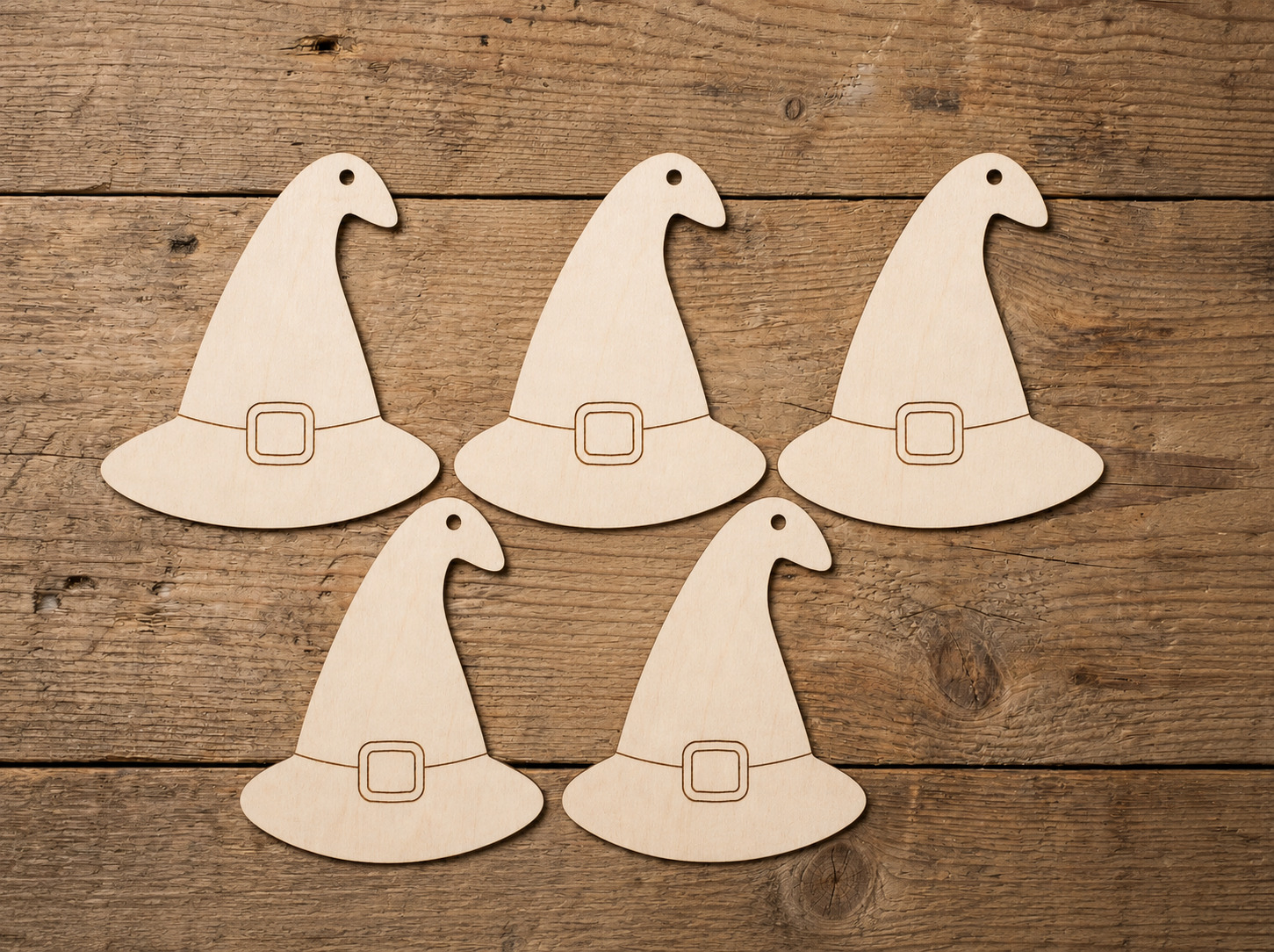 Wooden Witch Hat Ornament Blank - Image 5