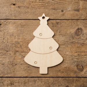 Wooden Christmas Tree Ornament Blank
