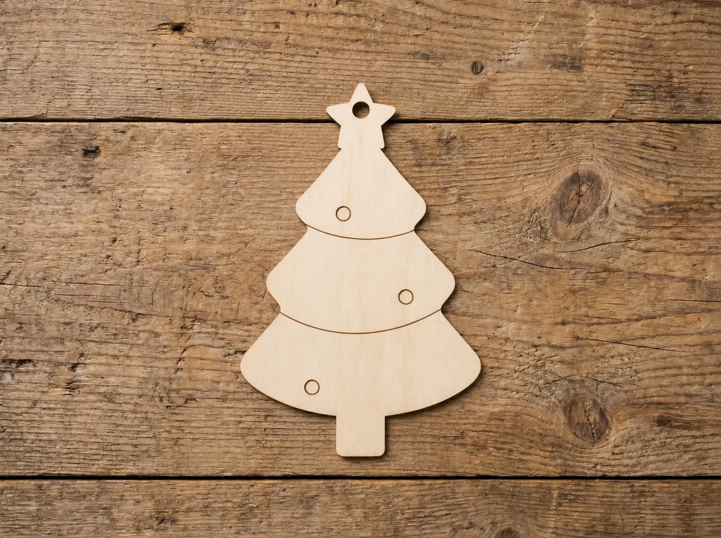 Wooden Christmas Tree Ornament Blank